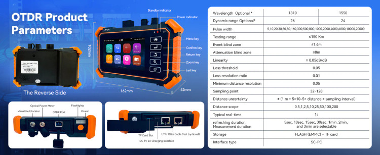 تستر فیبر نوری حرفهای نویافا مدل NOYAFA NF-983 Multi-Function OTDR