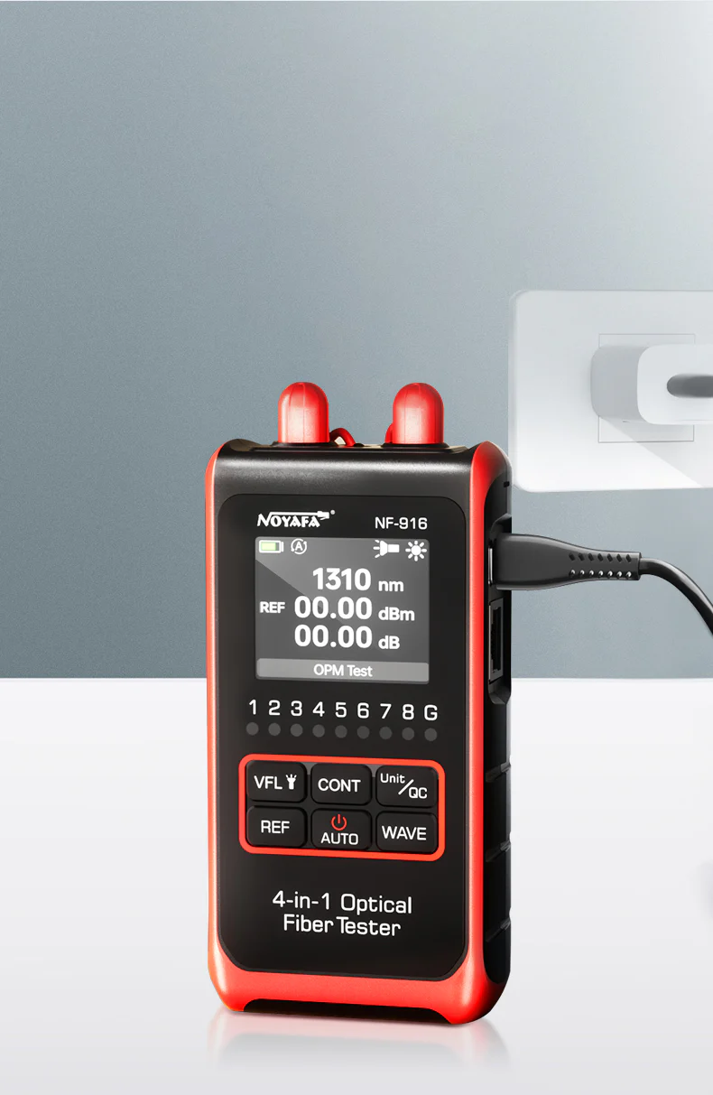 پاور متر OPM فیبر نوری و تستر شبکه نویافا مدل NOYAFA NF-916 S