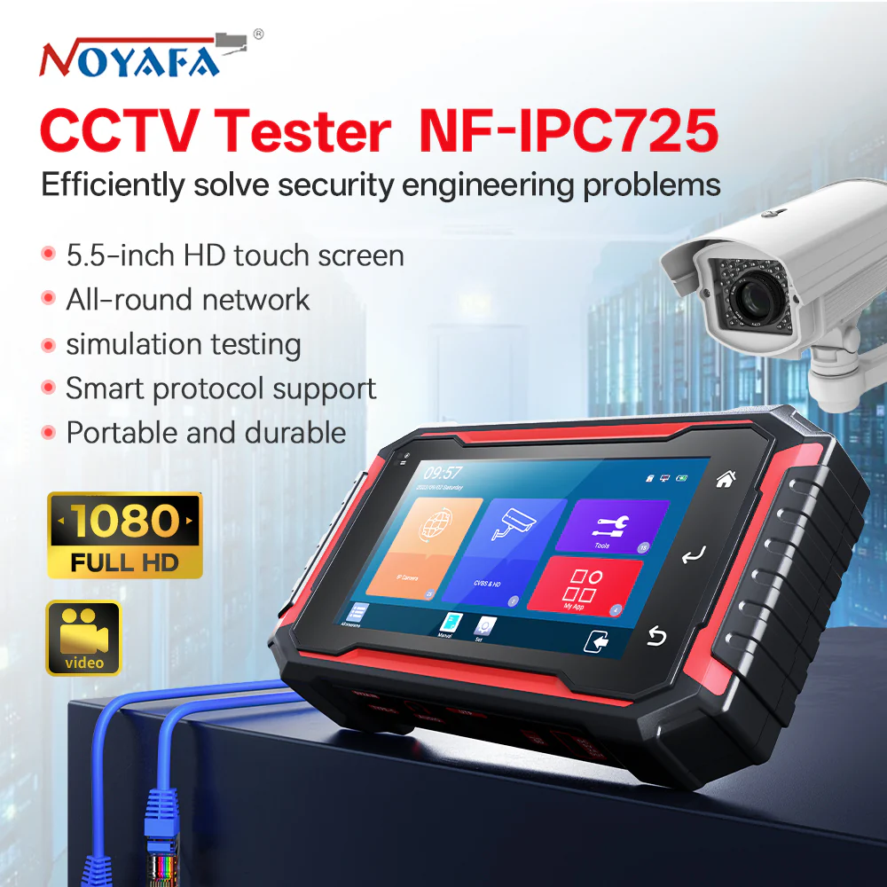 مانیتور تستر دوربین مداربسته و شبکه نویافا مدل NOYAFA NF-IPC725